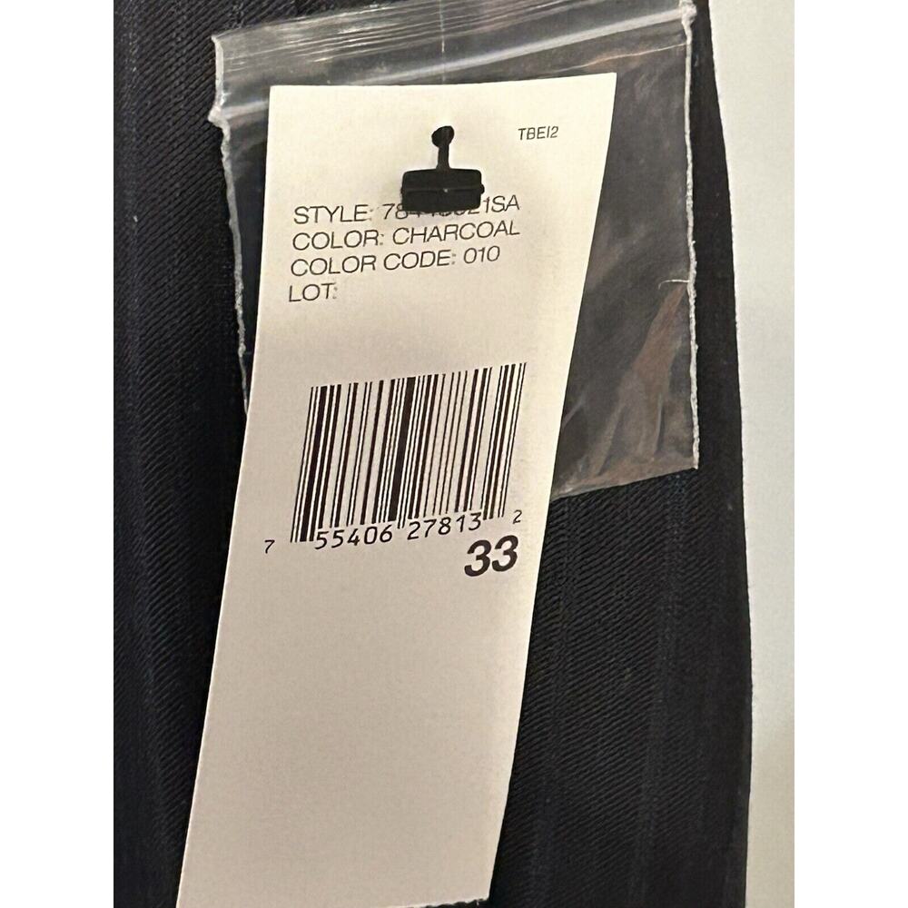 NWT DKNY Charcoal Pin Stripped Pants Women's size 33 - Picture 3 of 4